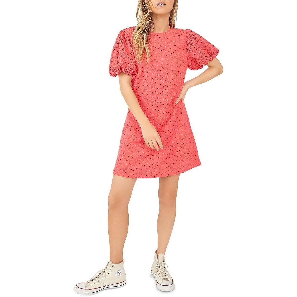 Free People Apricot Rose Mini Dress In Strawberry Spritz
